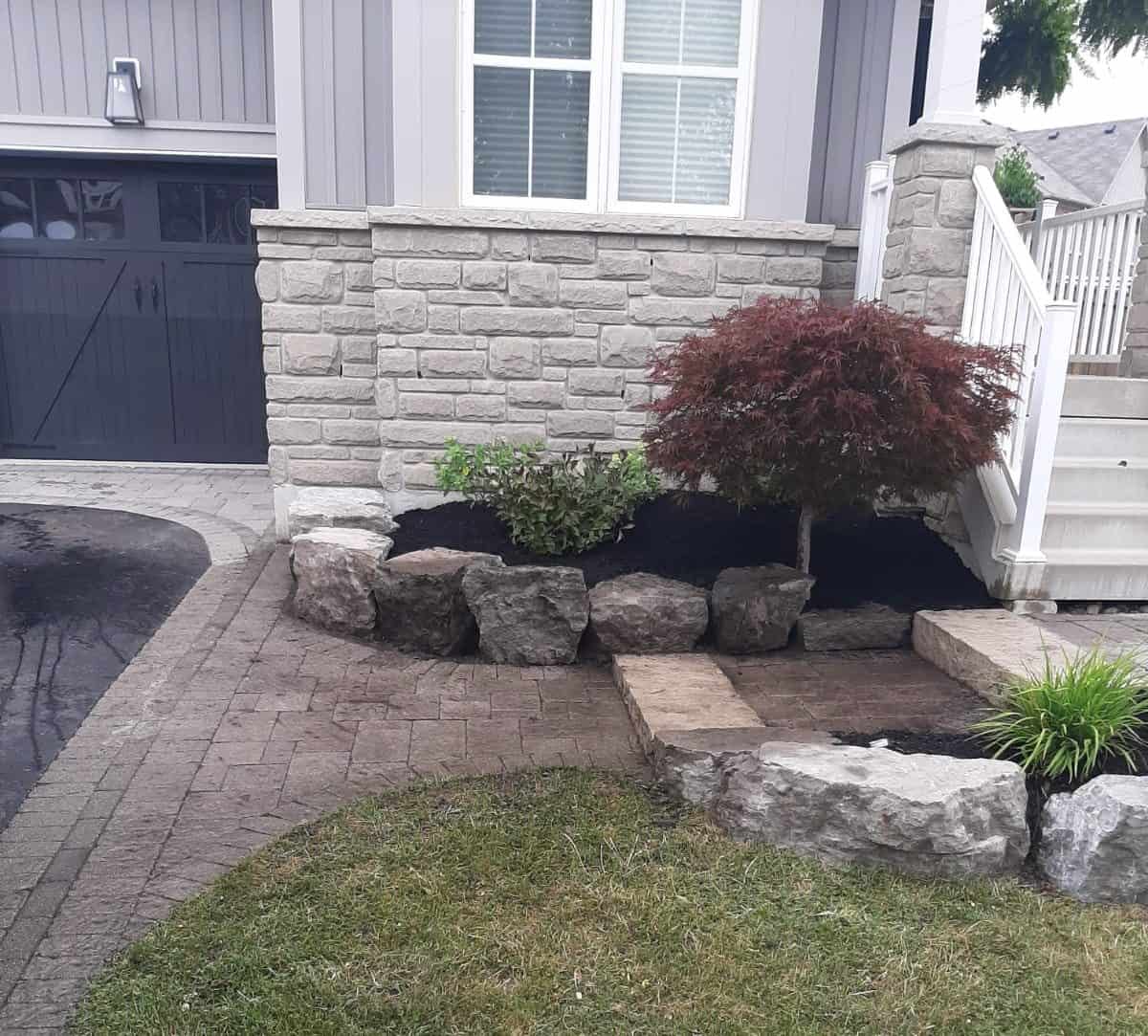2020 whitby landscaping armour stone installation armor