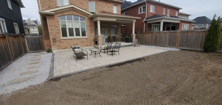 2021 whitby landscaping backyard patio paver installation
