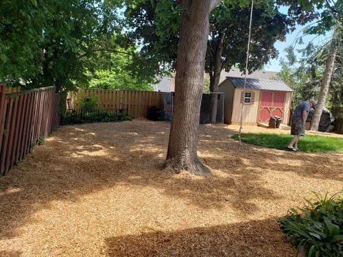 112 - Backyard playground mulch