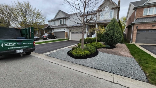 2025-Whitby-Landscaping-Gardening-15-Front-Lawn-Rock-Garden-Evergreens