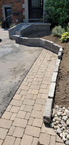 57 - Front garden wall install Oshawa