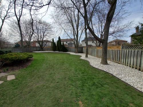 5 - Backyard with river stone garden