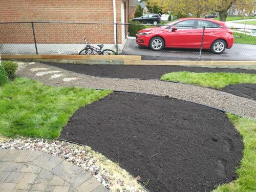 9 - Front entrance garden prep with curvy path