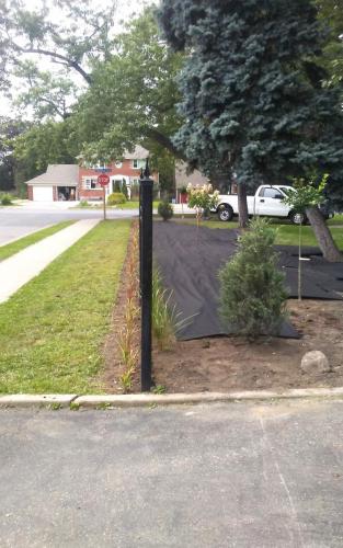 Large Garden Bed Installation  Landscape Fabric