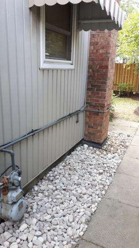 River Stone Garden Bed Design