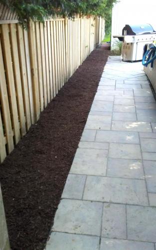 Sideyard Cleanup  Mulching