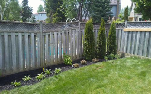 backyard fence garden installation 1 