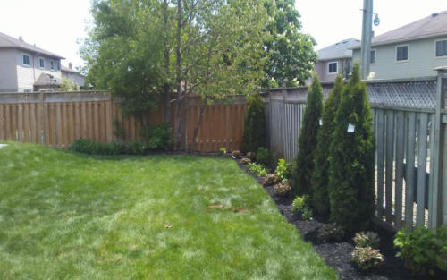 backyard fence garden installation 2 