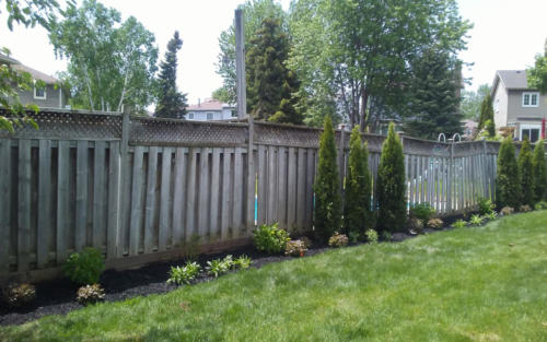 backyard fence garden installation 3 