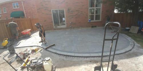 2021-f4-Finishing-backyard-patio-overhaul-before-sod-installation-in-Whitby-Unilock-Beacon-Hill-Granite-Fusion-with-Double-border