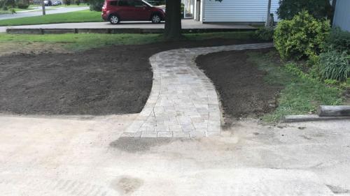 2021-i1-Interlock-path-and-new-sod-project-in-Oshawa-Unilock-Brussels-Limestone