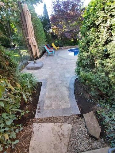 4 - Backyard Unilock Patio Pool