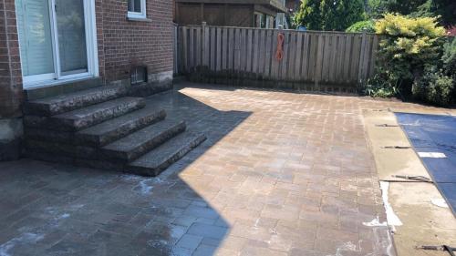 71 - Backyard Pool Patio with Large Steps