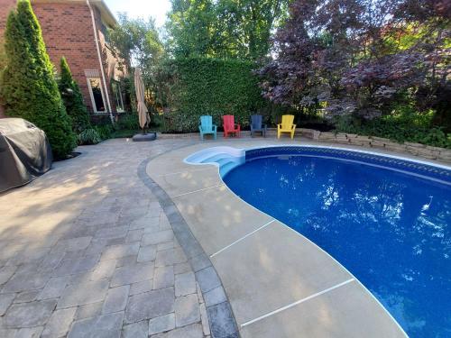 9 - Backyard Unilock Patio Pool