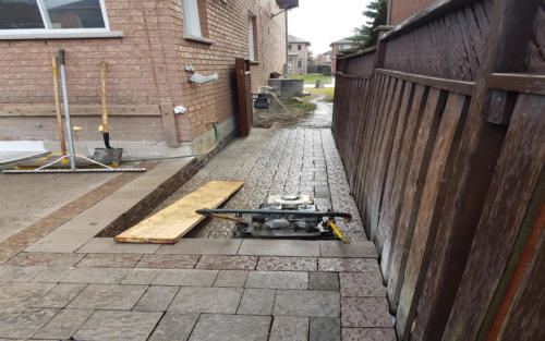 backyard paver gate entrance