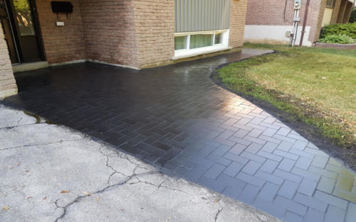 front entrance modern paver