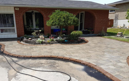 front paver curvy design 