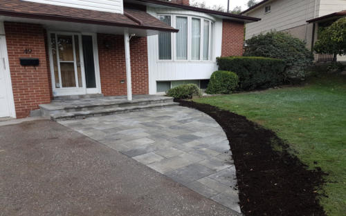 front paver entrance with overlay 