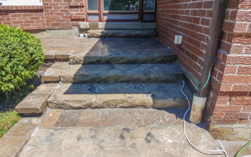 small stone entrance design 