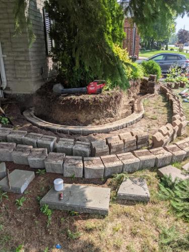 2025-Whitby-Landscaping-Retaining-Wall-Repair-Before