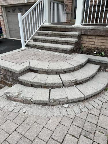 2025-Whitby-Landscaping-Step-Repair-Cap-Before
