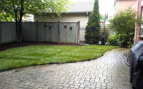 Backyard Sod Installation  Garden Bed2